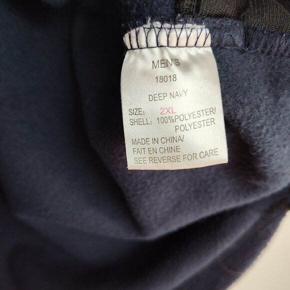 Woolrich Fleece Vest Men's Size 2XL Navy Full-Zip - Picture 7 of 8